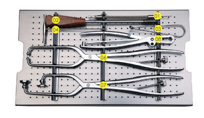 Plat Kit Orthopedic Surgical Instrument Box de reconstruction