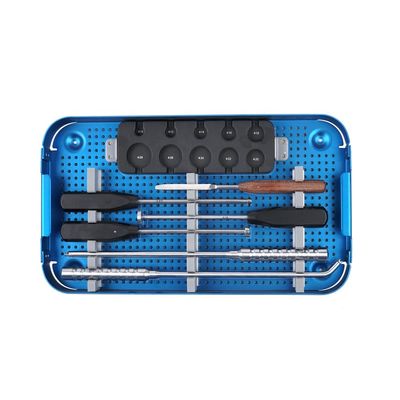 Ensemble spinal d'instrument de coup d'oeil d'os cervical orthopédique de cage