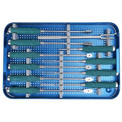 Ensemble spinal d'instrument de coup d'oeil d'os cervical orthopédique de cage